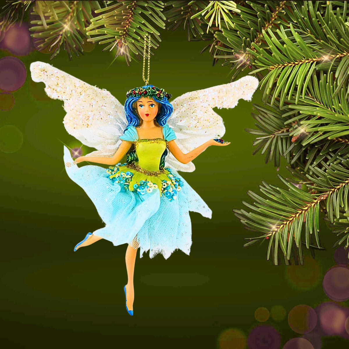 December Diamonds Garden Blue Fairy Ornament - - SBKGifts.com
