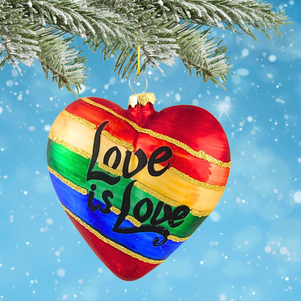 December Diamonds Love Is Love Rainbow Ornament - - SBKGifts.com