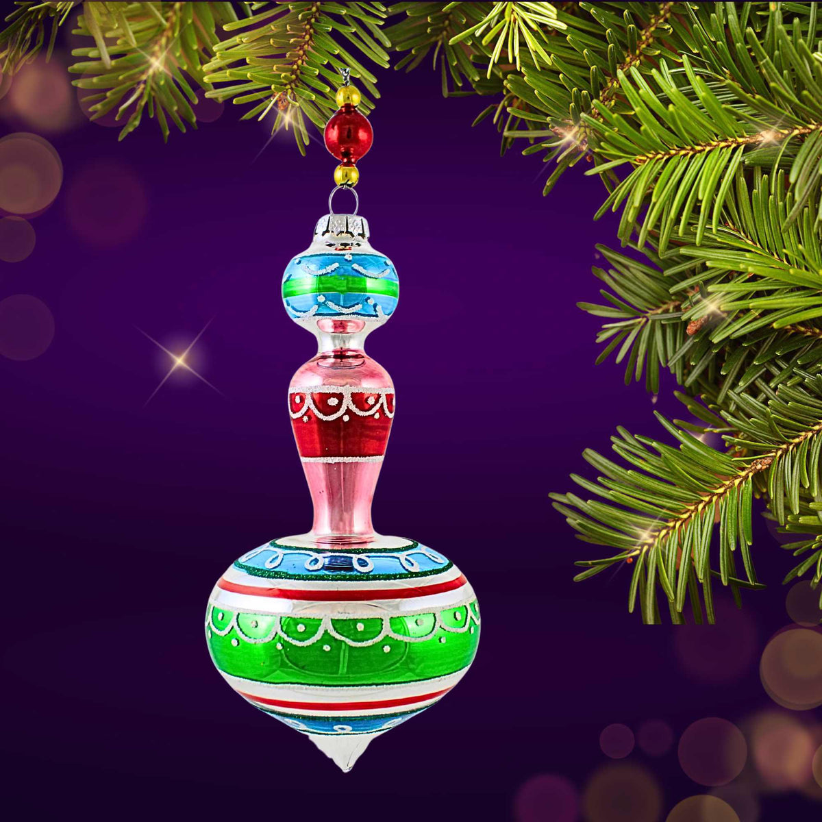 December Diamonds Pastel Vintage Shaped Ornament - - SBKGifts.com