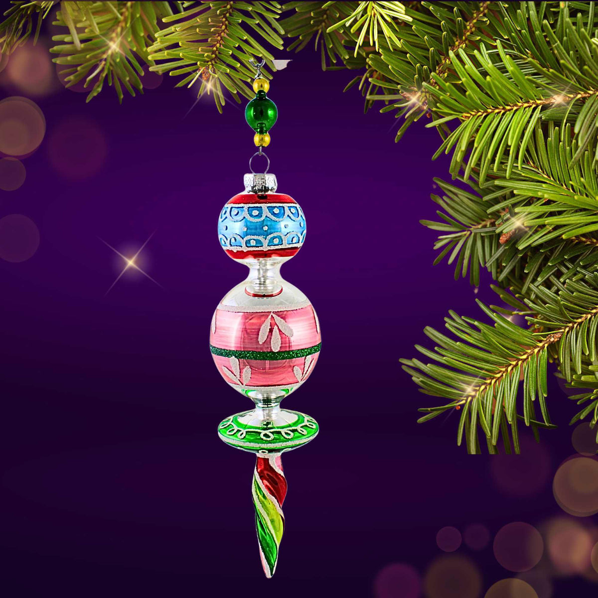 December Diamonds Pastel Vintage Sphere Ornament - - SBKGifts.com