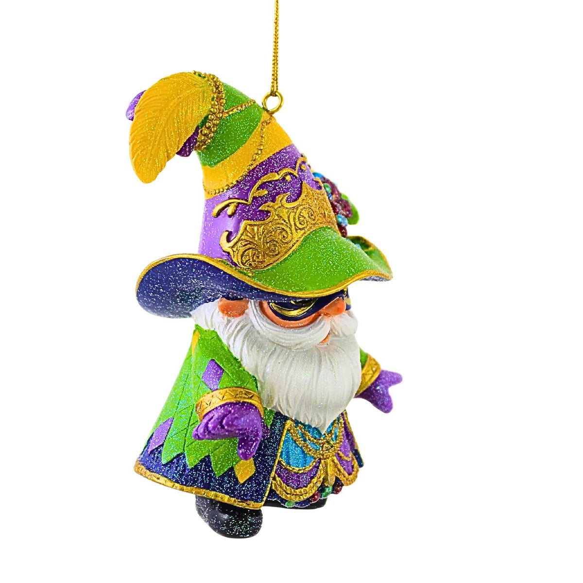 December Diamonds Mardi Gras Santa Gnome - - SBKGifts.com