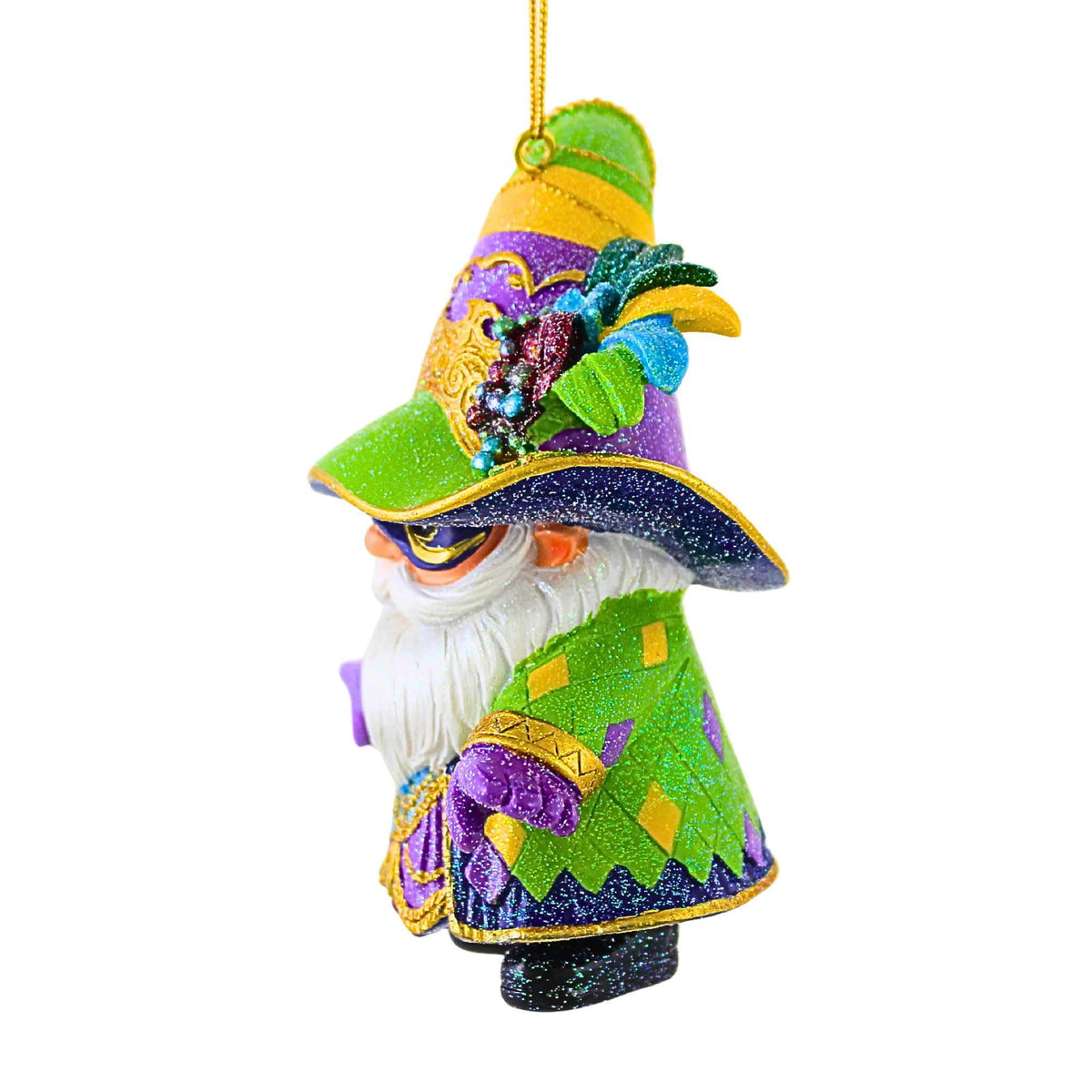 December Diamonds Mardi Gras Santa Gnome - - SBKGifts.com