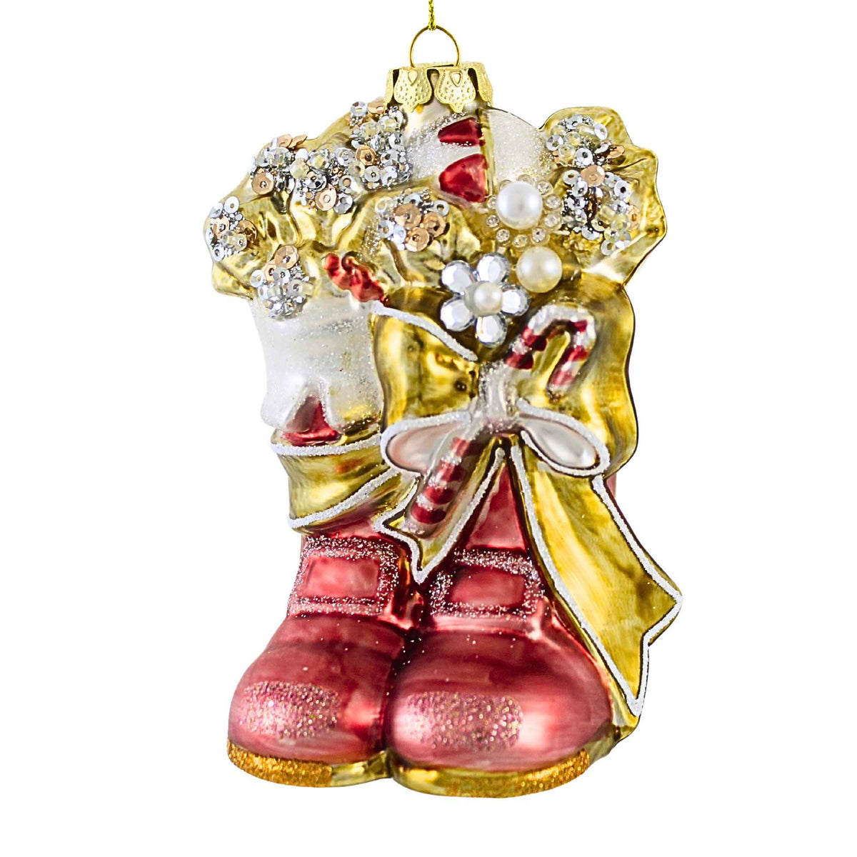 66128 Pink Santa Boot Ornament 7979346