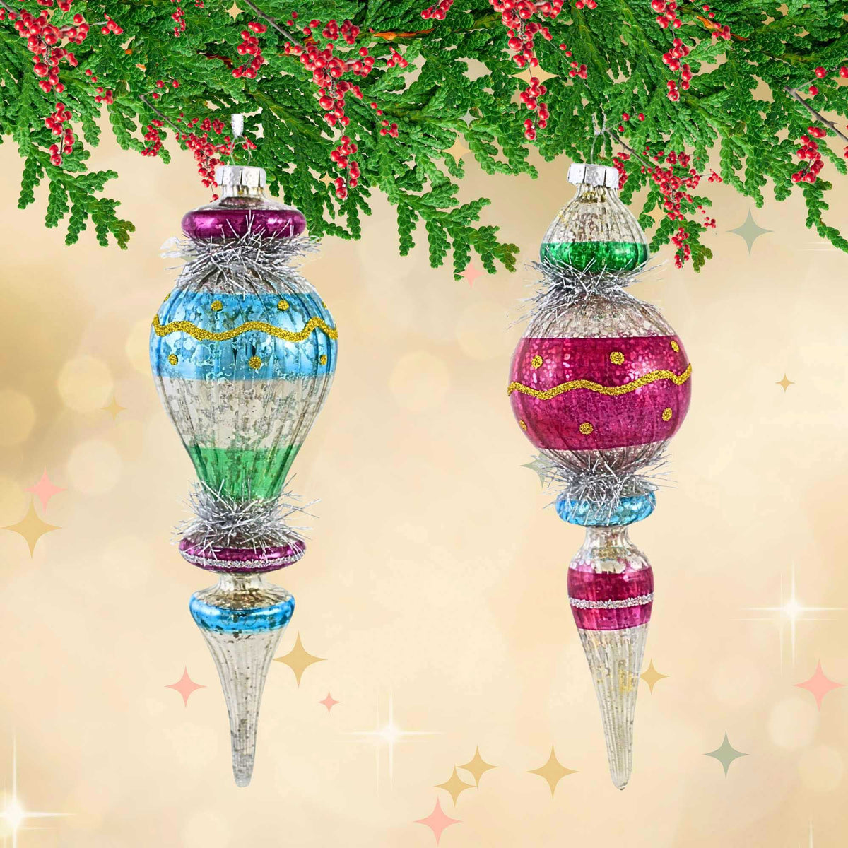 December Diamonds Vintage Sphere Ornaments - - SBKGifts.com