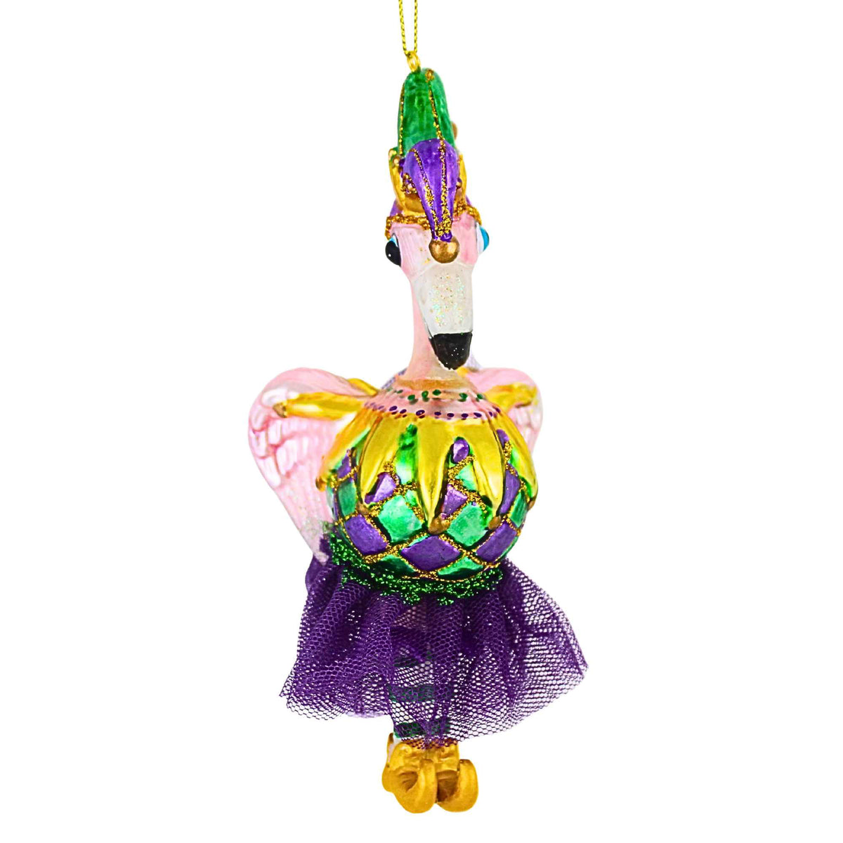 December Diamonds Mardi Gras Flamingo - - SBKGifts.com