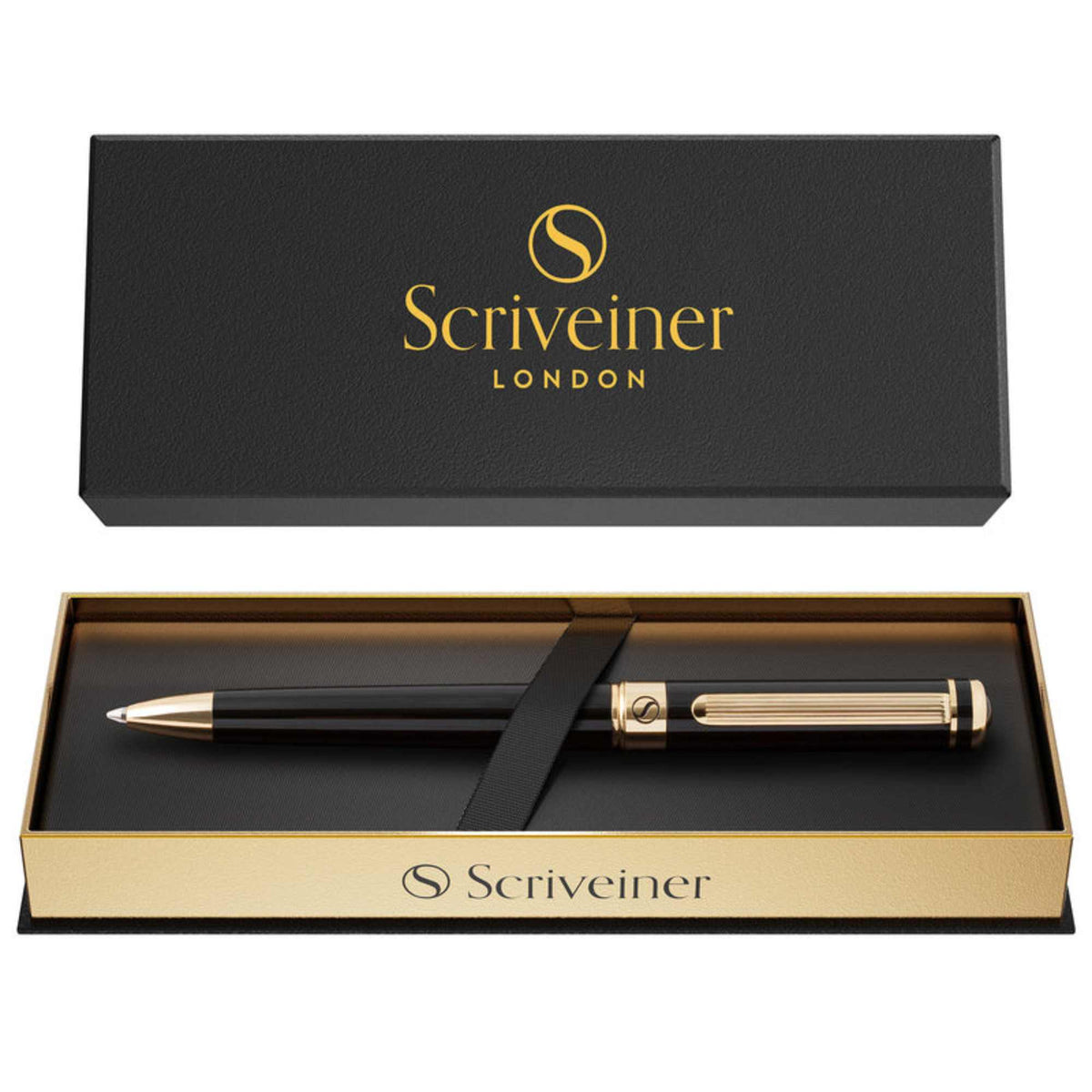 Scriveiner London Scriveiner Classic Black Ballpoint Pen - - SBKGifts.com