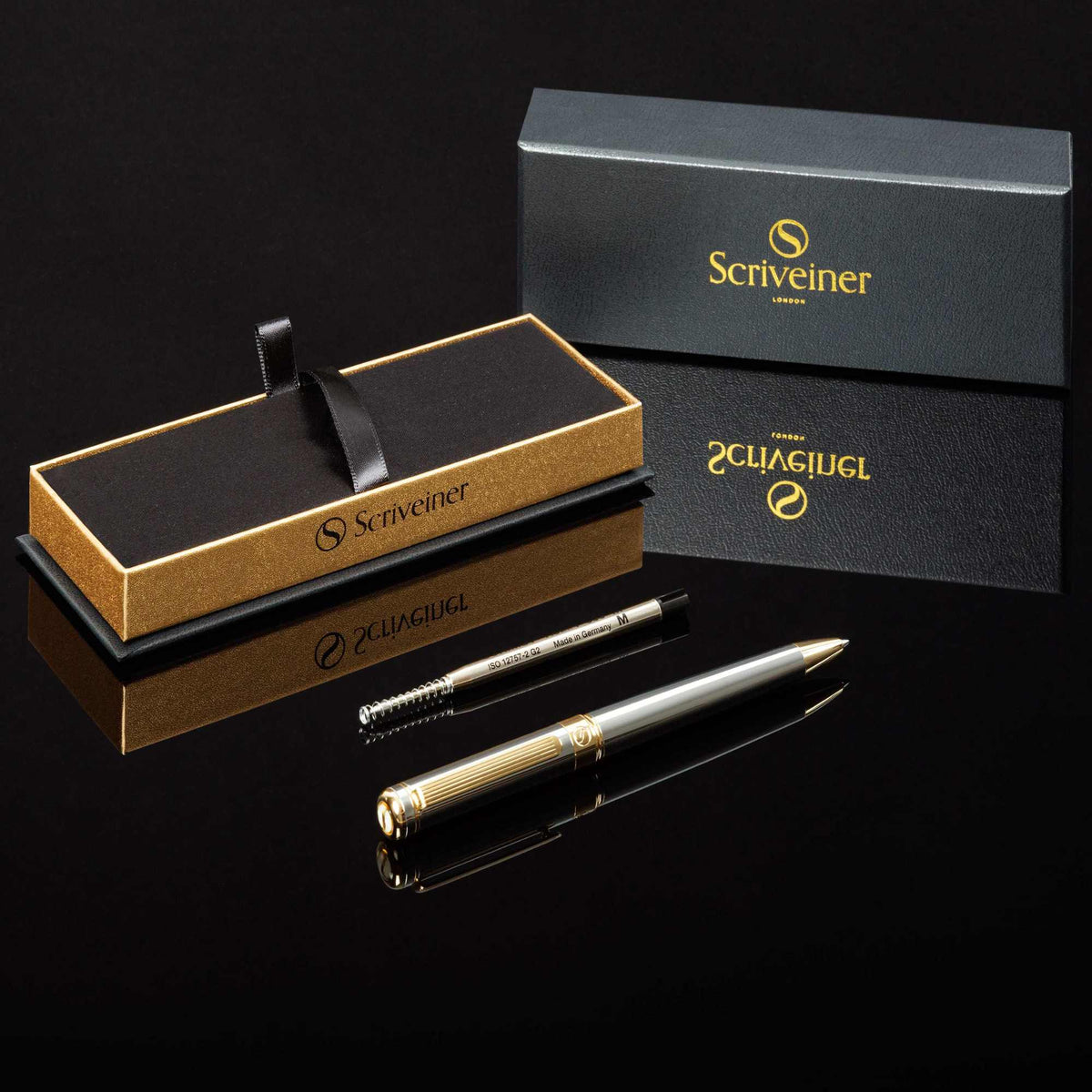 Scriveiner London Scriveiner Classic Black Ballpoint Pen - - SBKGifts.com
