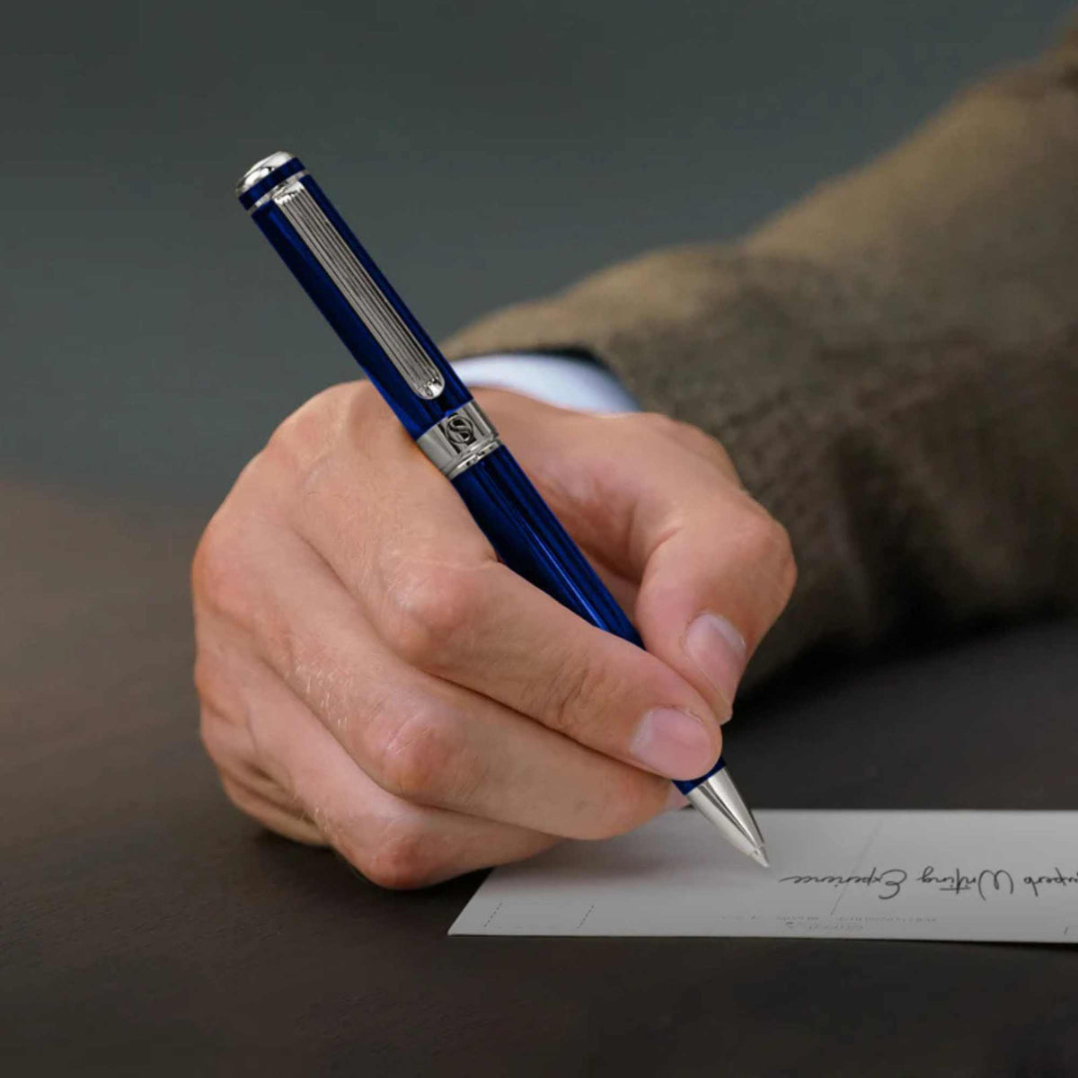 Scriveiner London Scriveiner Classic Blue Ballpoint Pen - - SBKGifts.com