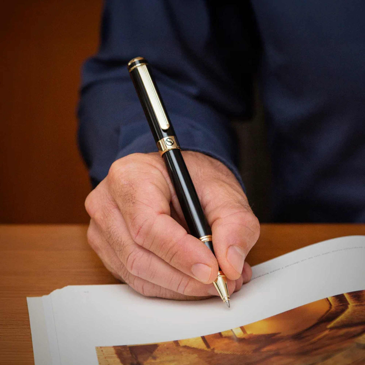 Scriveiner London Scriveiner Classic Black Rollerball Pen - - SBKGifts.com