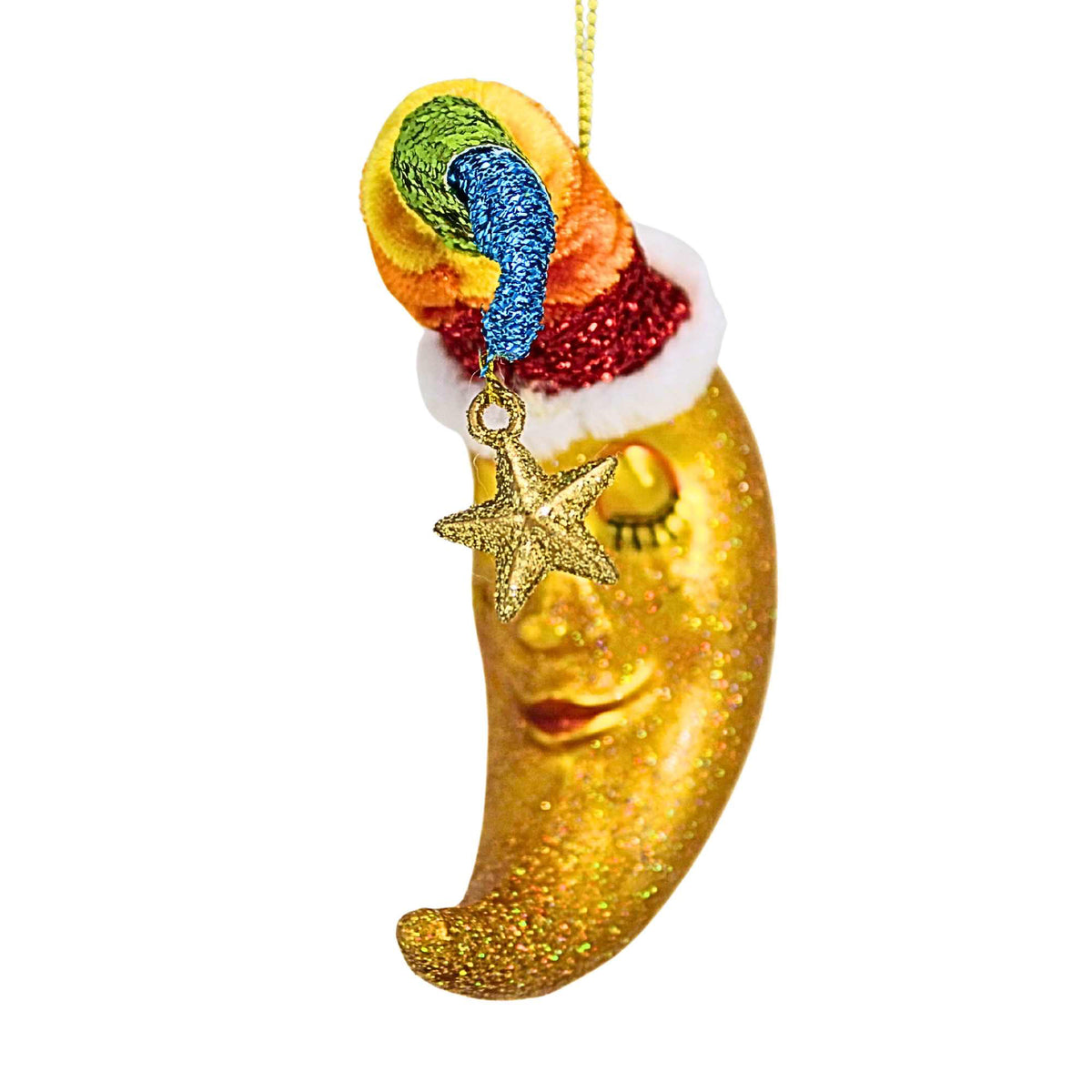 December Diamonds Glitter Rainbow Moon Ornament - - SBKGifts.com