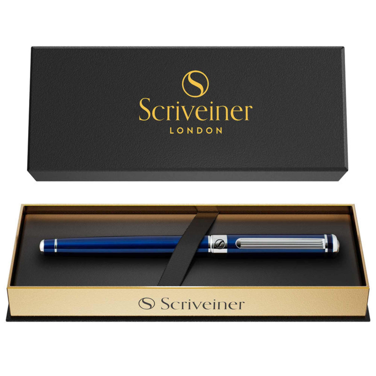 Scriveiner London Scriveiner Classic Blue Rollerball Pen - - SBKGifts.com