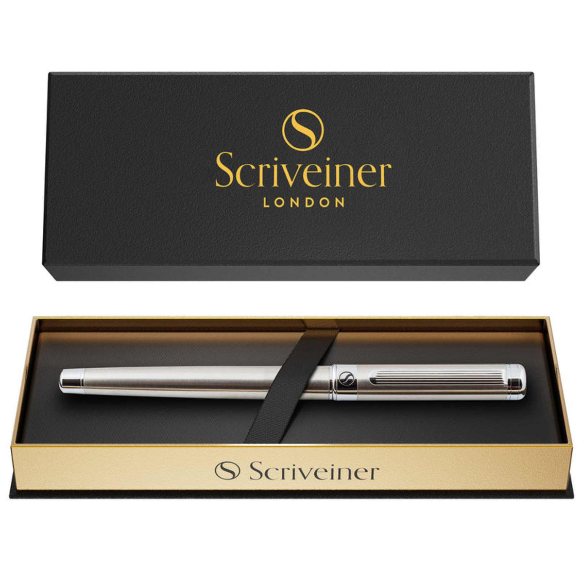 Scriveiner London Scriveiner Classic Silver Rollerball Pen - - SBKGifts.com