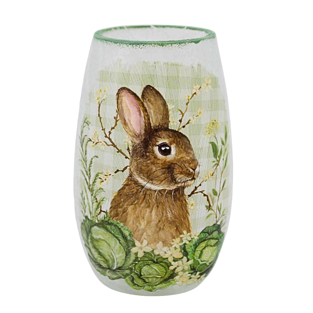 Stony Creek Spring Bunnies Pre-Lit Small Glass Vase - - SBKGifts.com