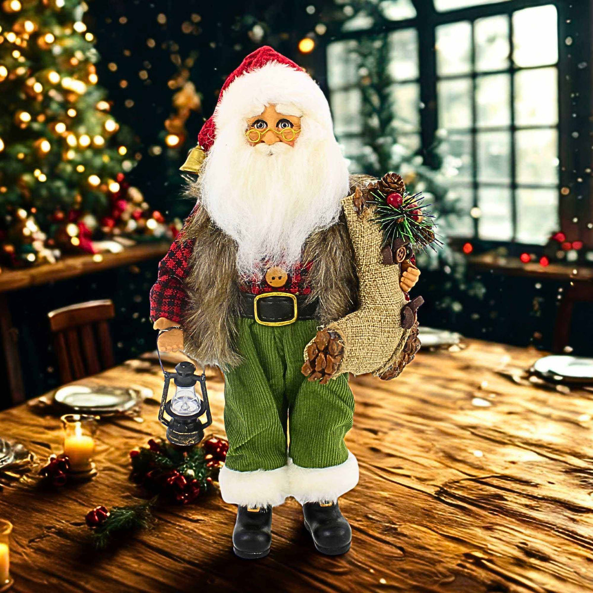 Karen Didion Woodland Stocking Santa - - SBKGifts.com