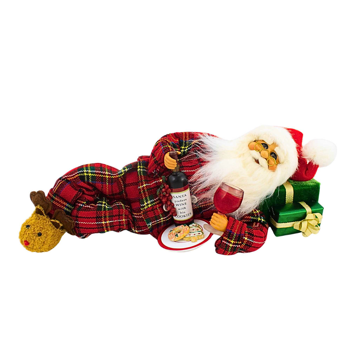66209 Lying Wine Midnight Snack Santa CC1411