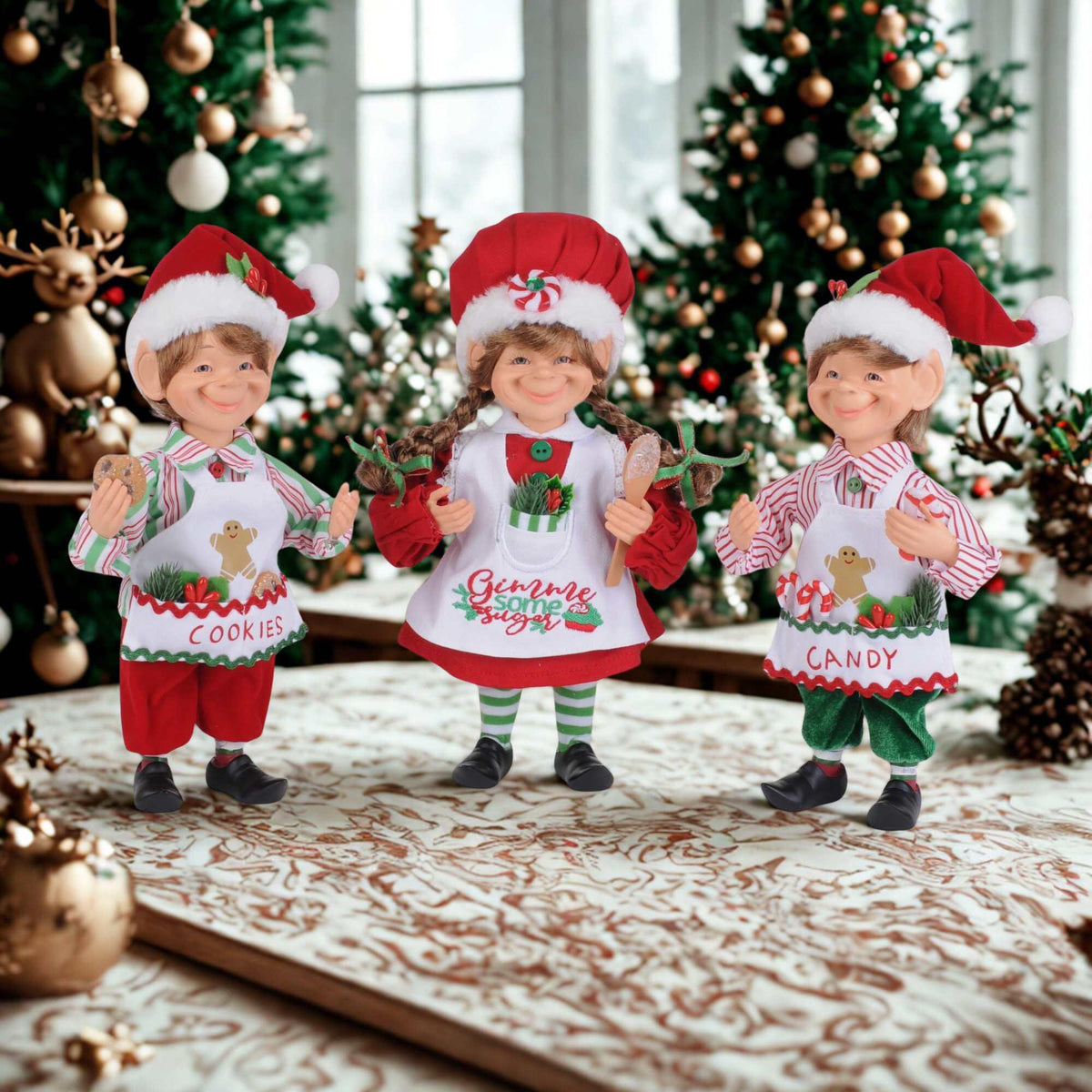 Karen Didion Sugar Rush Elf Set/3 - - SBKGifts.com