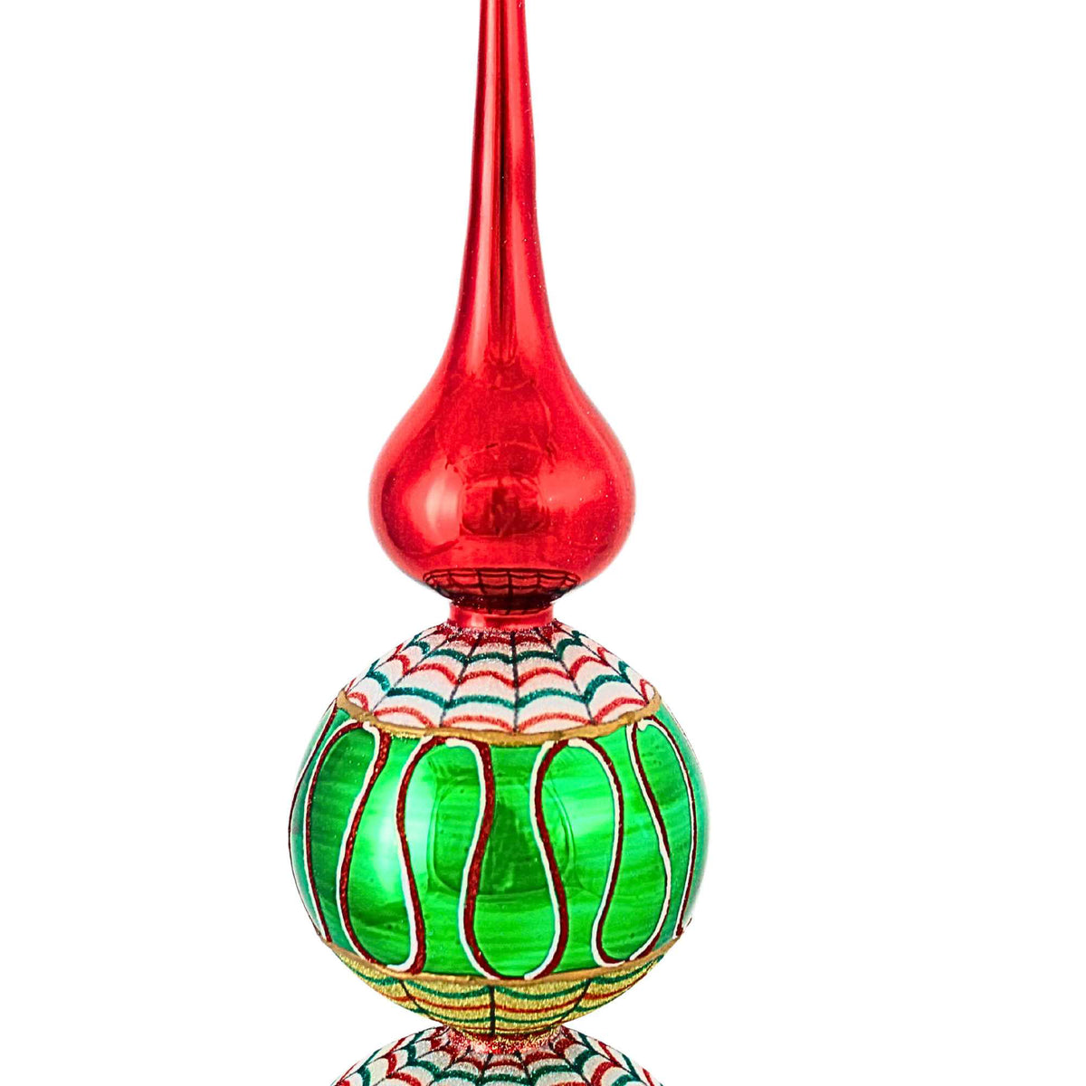 Joy To The World Ribbon Candy Finial - - SBKGifts.com