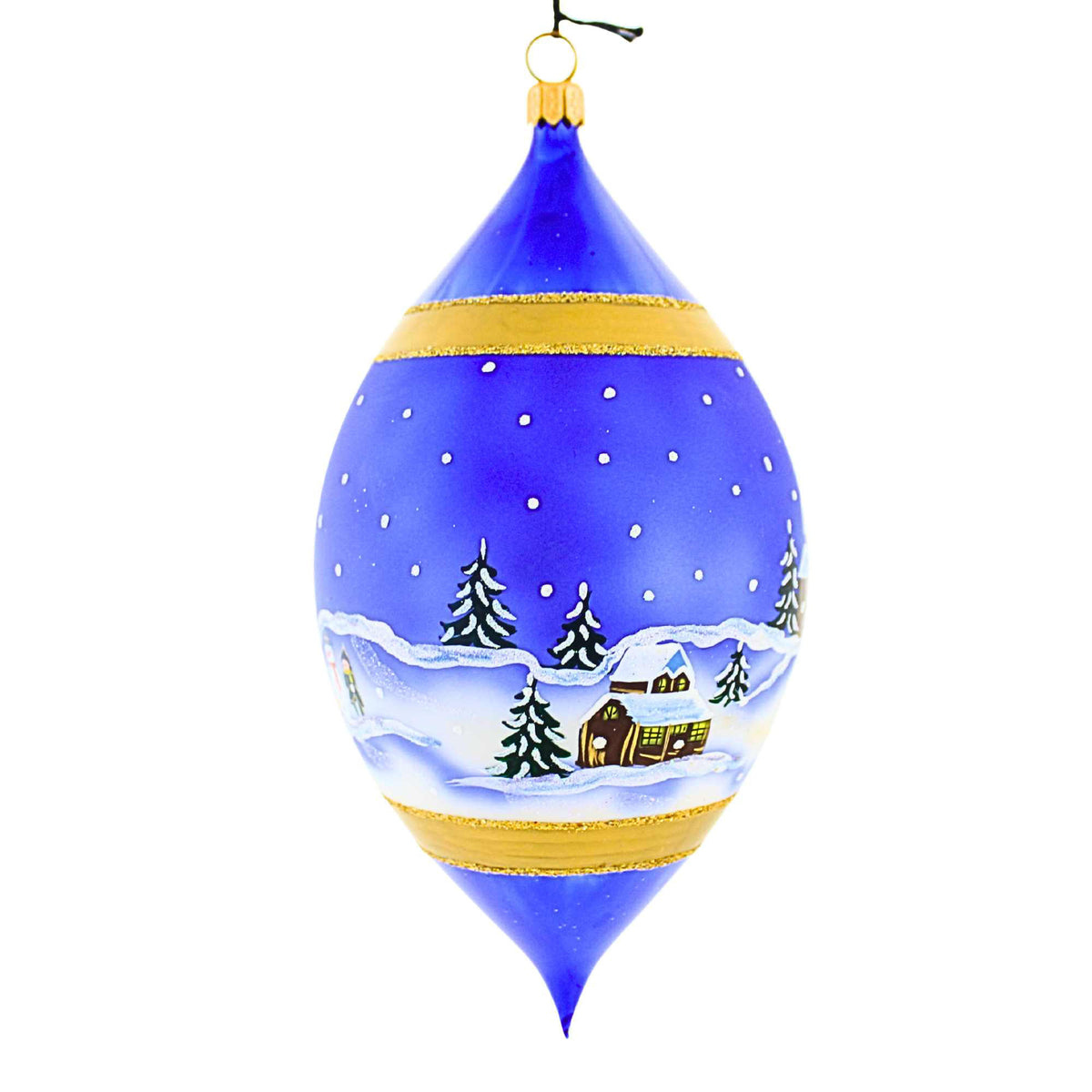 Joy To The World Blue / Gold Silent Night Drop - - SBKGifts.com