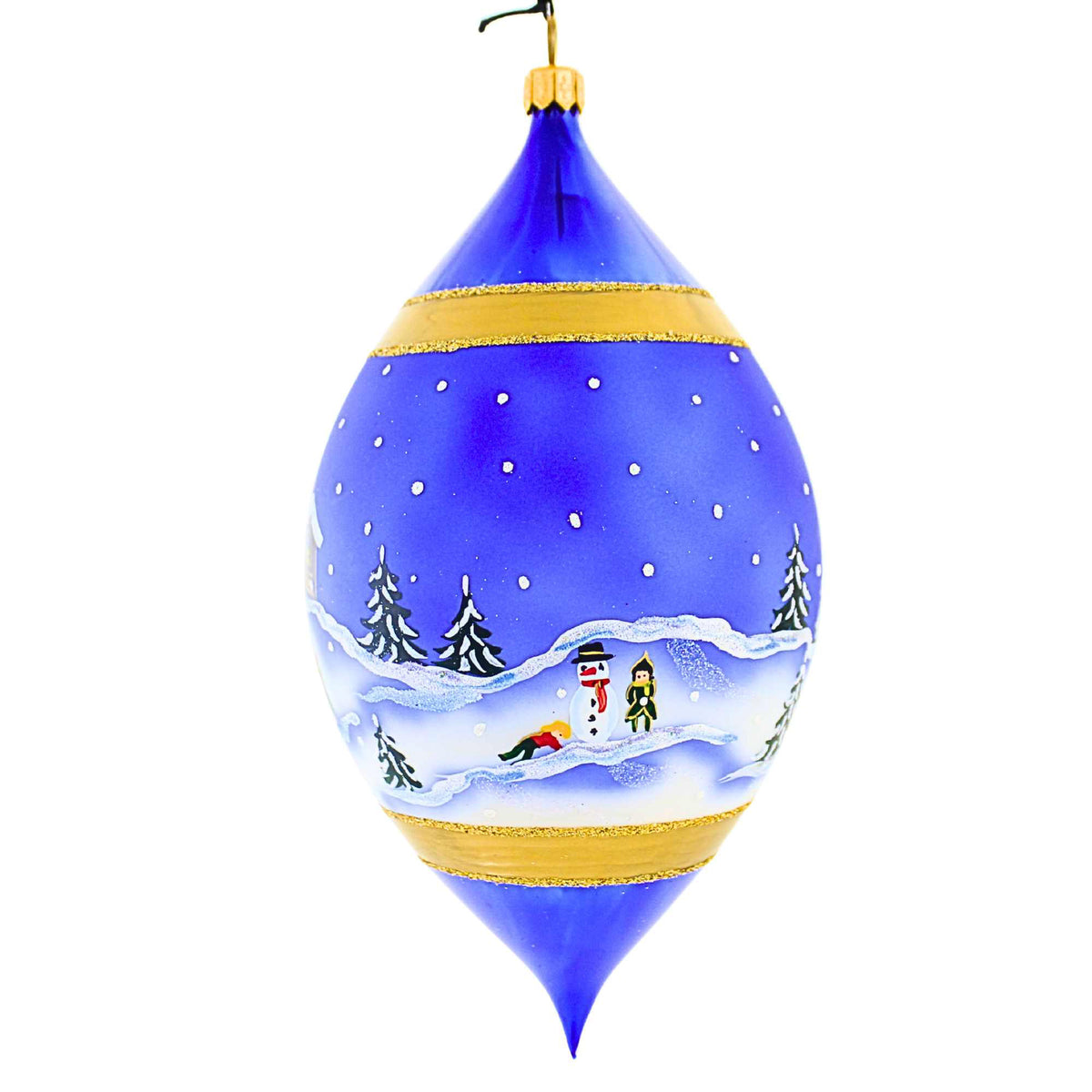Joy To The World Blue / Gold Silent Night Drop - - SBKGifts.com