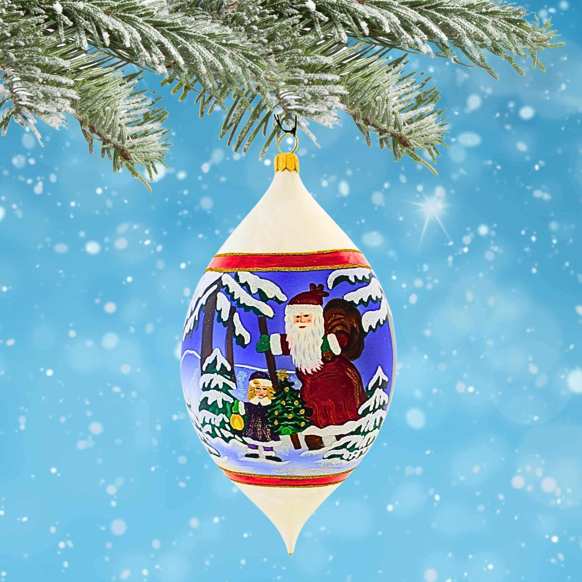 Joy To The World Vintage Euro Santa Drop - - SBKGifts.com