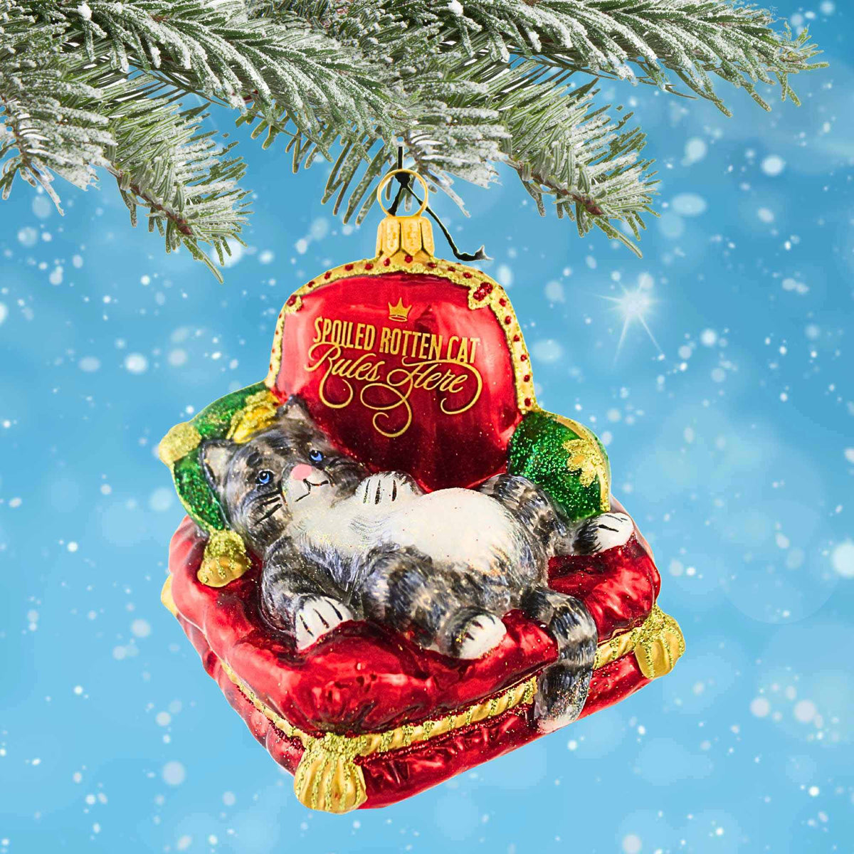 Joy To The World A Spoiled Rotten Cat Rules Here - - SBKGifts.com