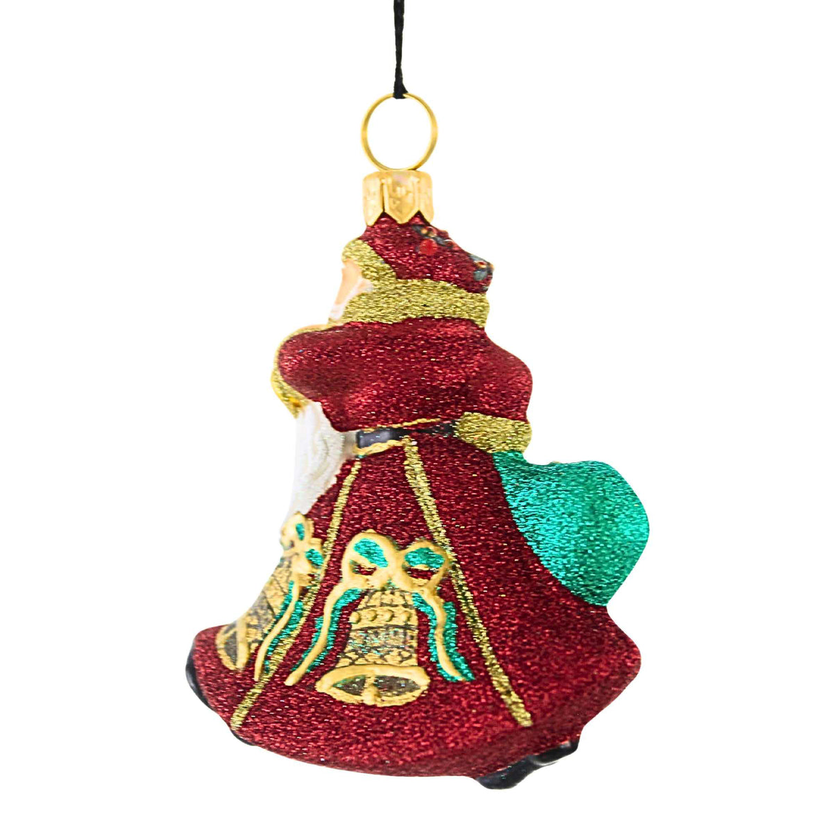 Joy To The World Glitterazzi Mini Jingle Bells Santa - - SBKGifts.com
