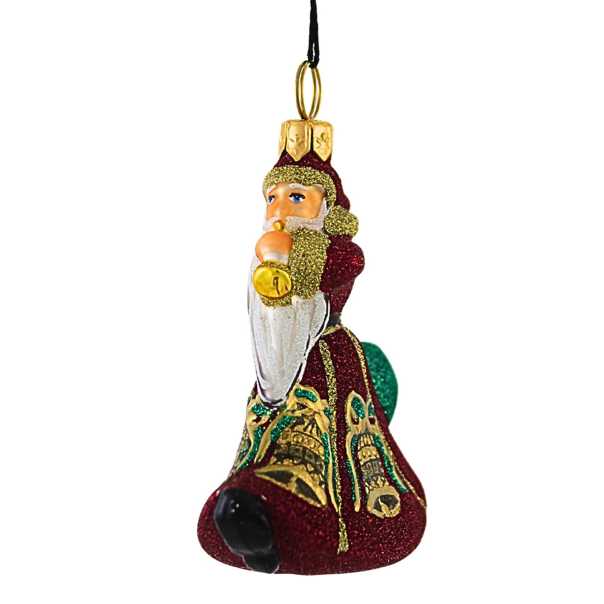 Joy To The World Glitterazzi Mini Jingle Bells Santa - - SBKGifts.com