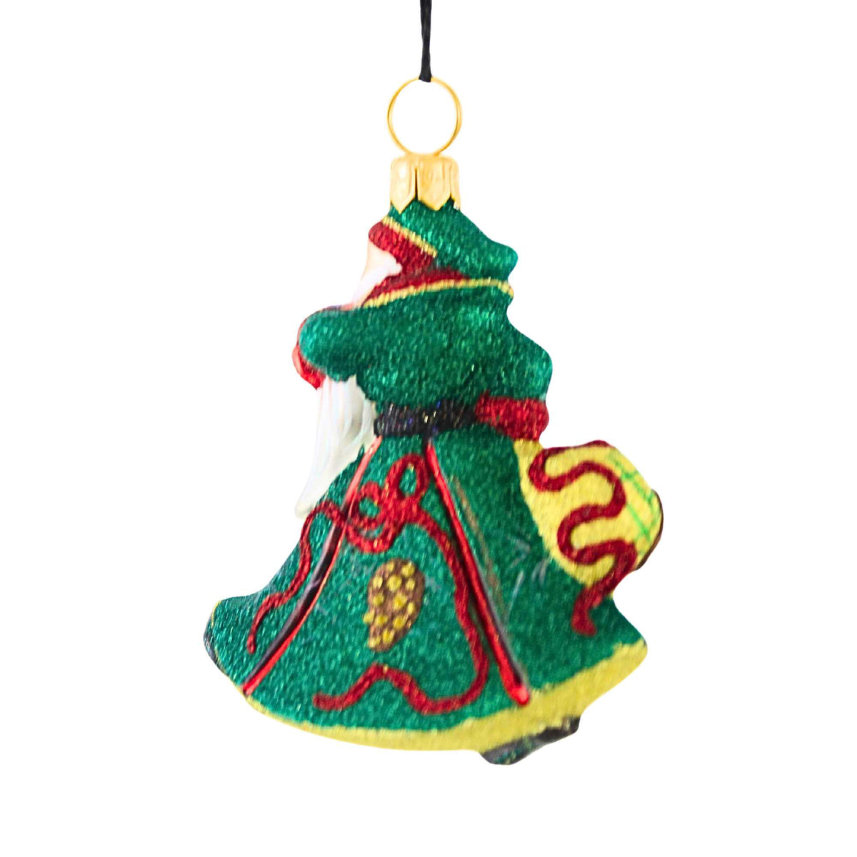 Joy To The World Glitterazzi Mini Golden Cones Santa - - SBKGifts.com