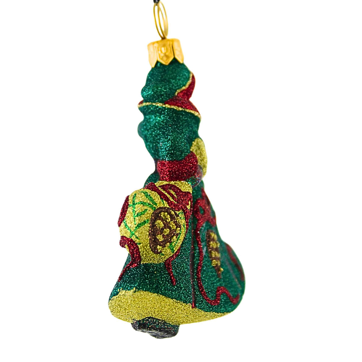 Joy To The World Glitterazzi Mini Golden Cones Santa - - SBKGifts.com