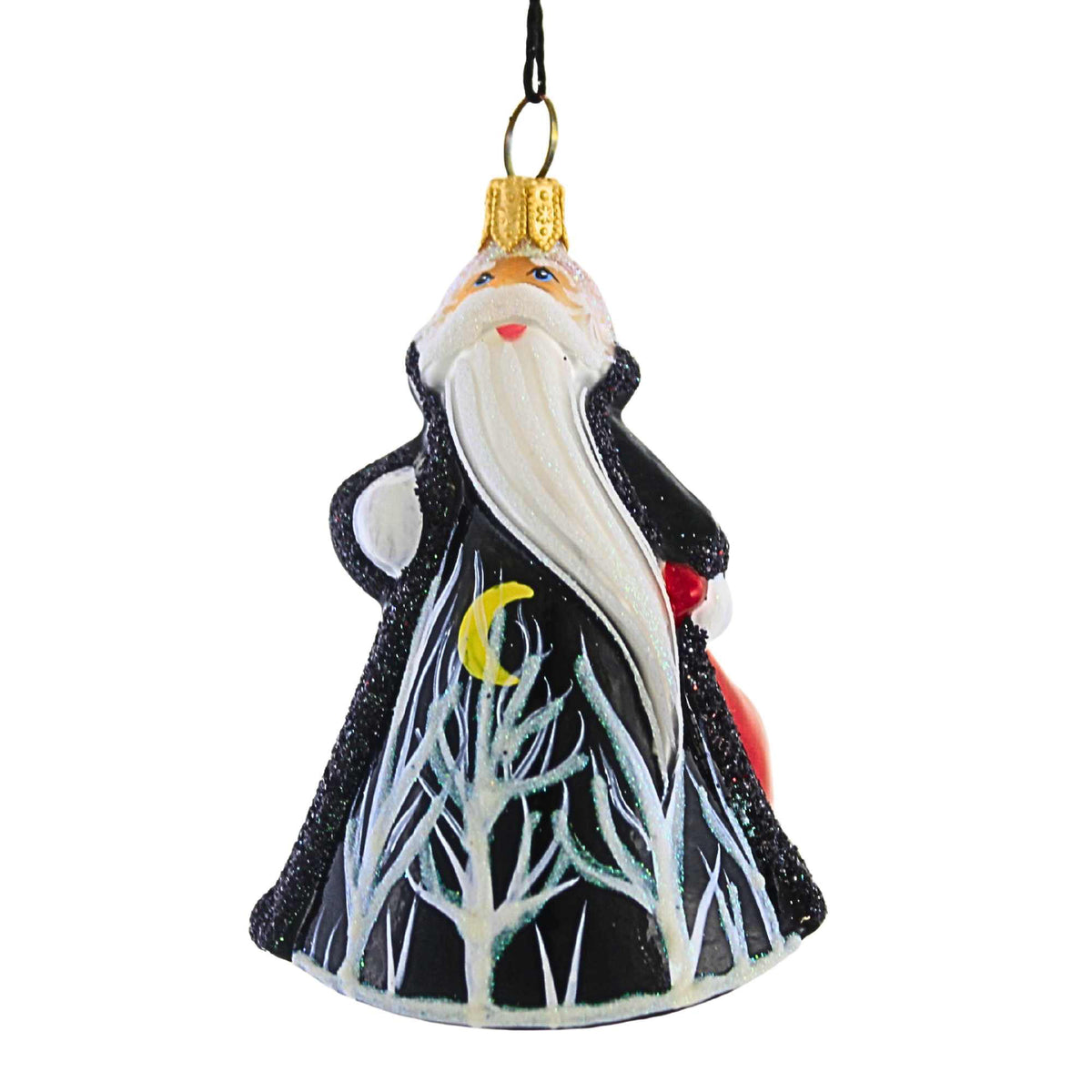66273 Glitterazzi Mini Santa With Bw Trees ZKP3315WBT