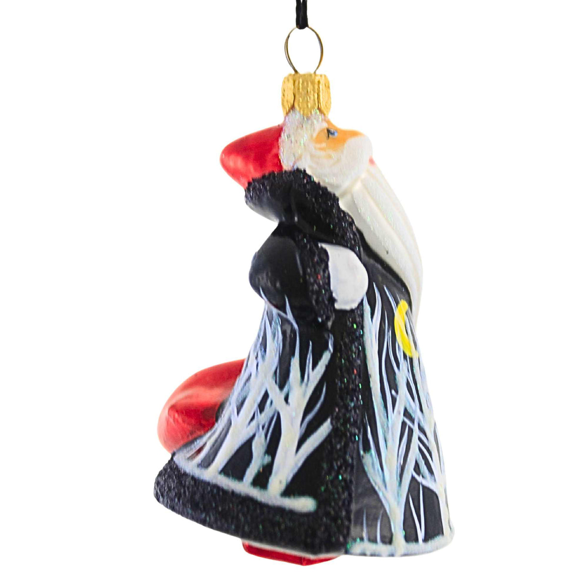 Joy To The World Glitterazzi Mini Santa With Bw Trees - - SBKGifts.com