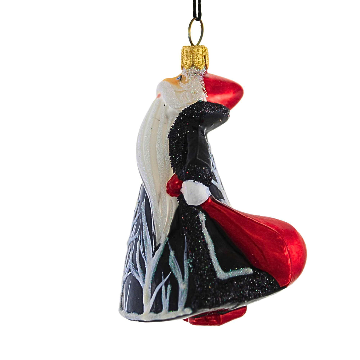 Joy To The World Glitterazzi Mini Santa With Bw Trees - - SBKGifts.com