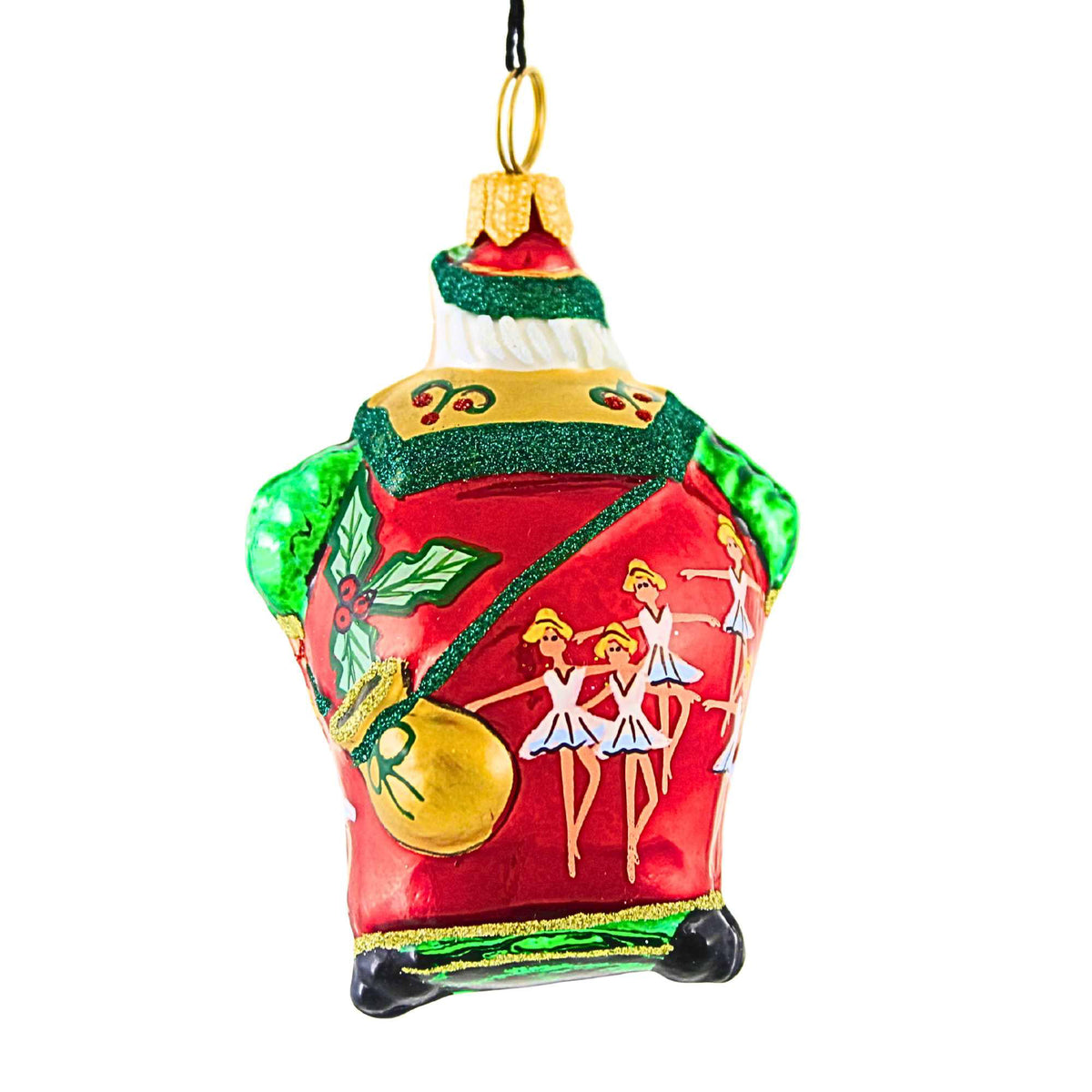 Joy To The World Glitterazzi Mini Nine Ladies Dancing Santa - - SBKGifts.com