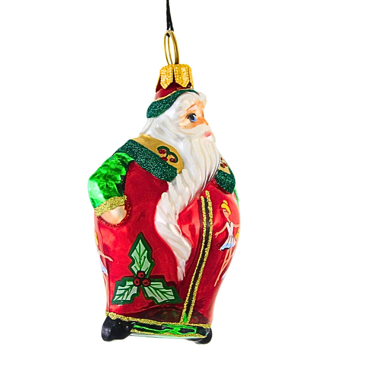Joy To The World Glitterazzi Mini Nine Ladies Dancing Santa - - SBKGifts.com