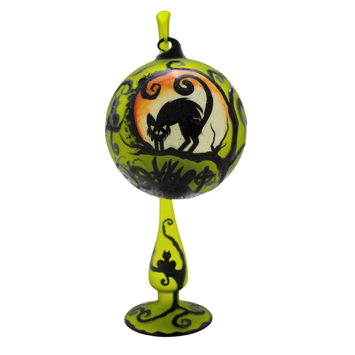 66345 Green Haunted Ball Ornament With Stand 2024281