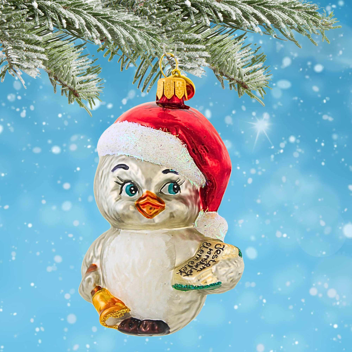 Blubom Silver Santa Bird - - SBKGifts.com