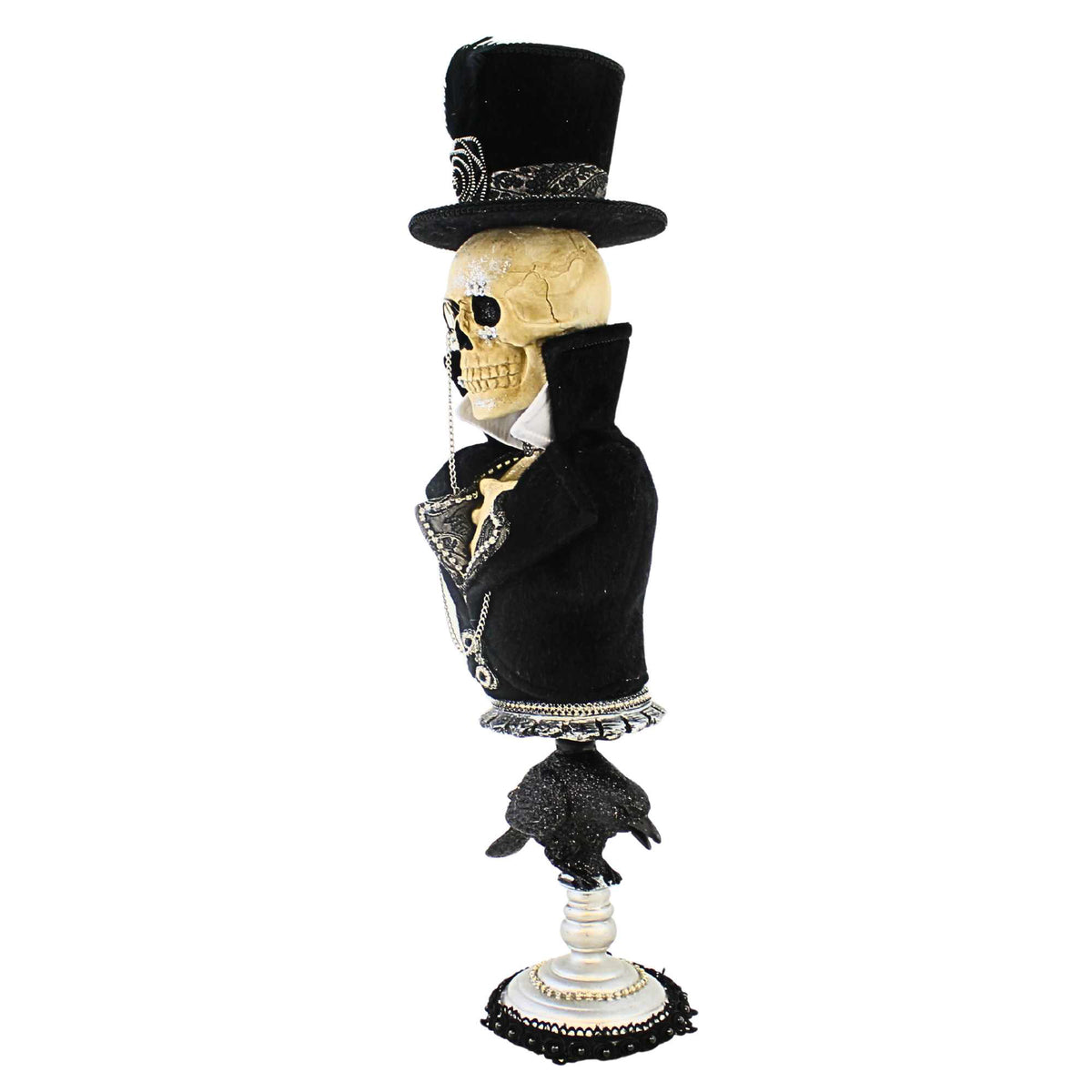 Karen Didion Winston Pedestal Skeleton Bust - - SBKGifts.com