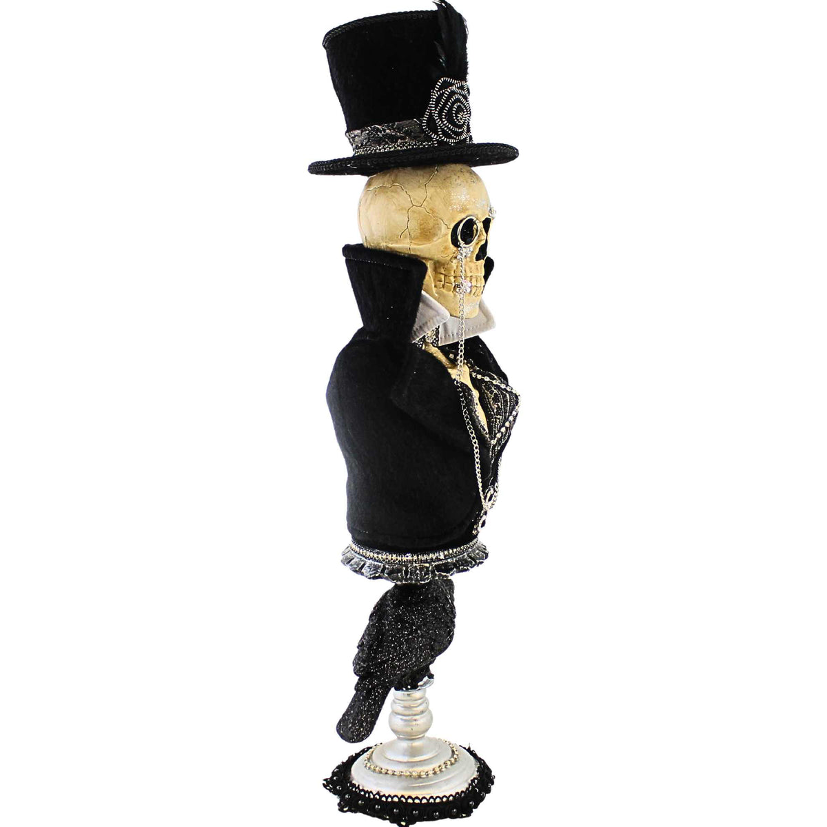 Karen Didion Winston Pedestal Skeleton Bust - - SBKGifts.com