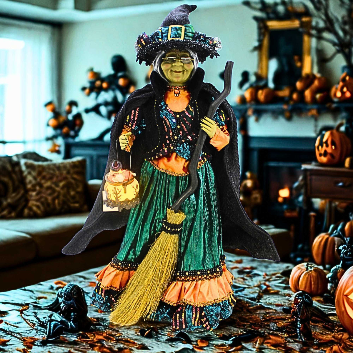 Karen Didion Lighted Tabitha Witch - - SBKGifts.com
