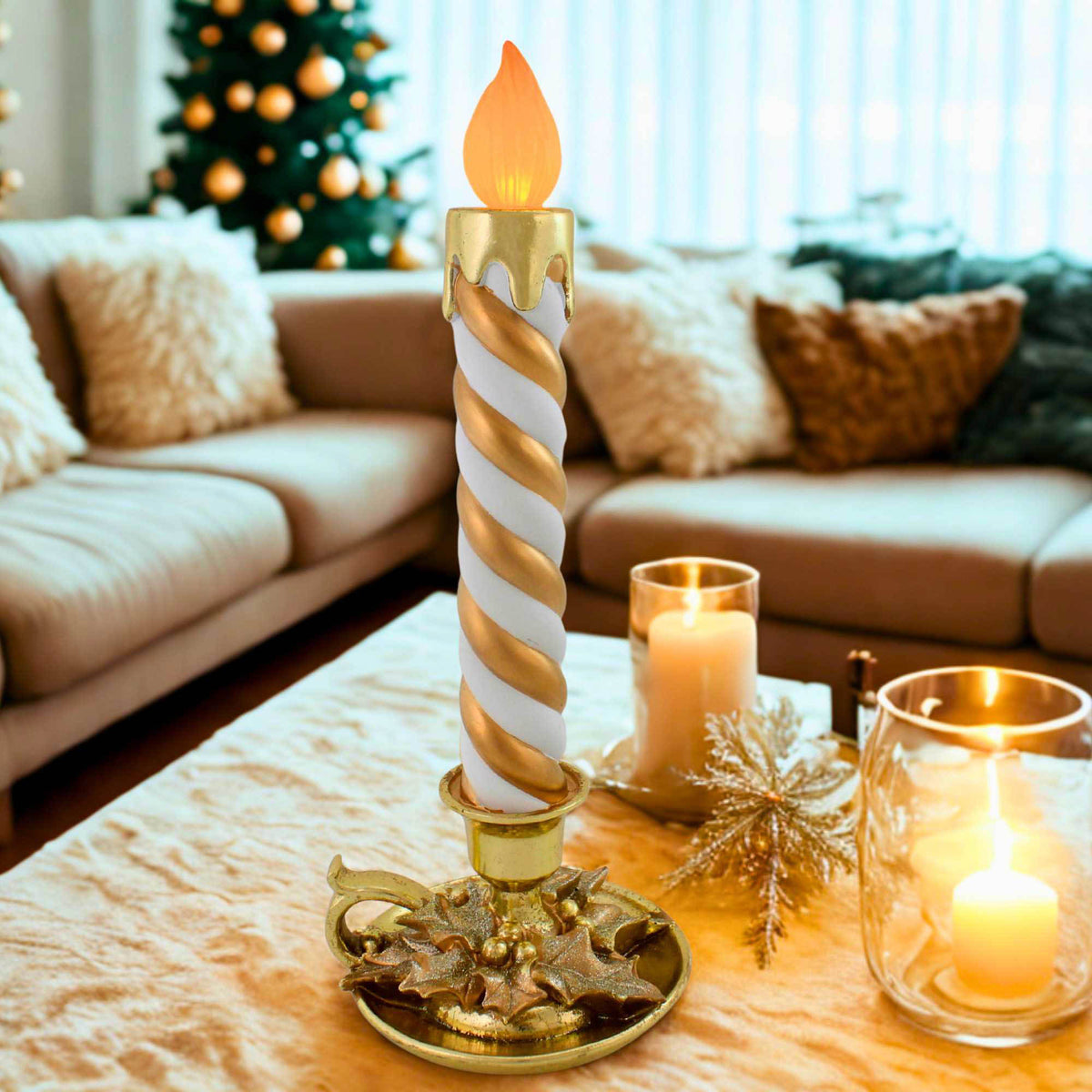 December Diamonds 18" Led Candle Stick - - SBKGifts.com