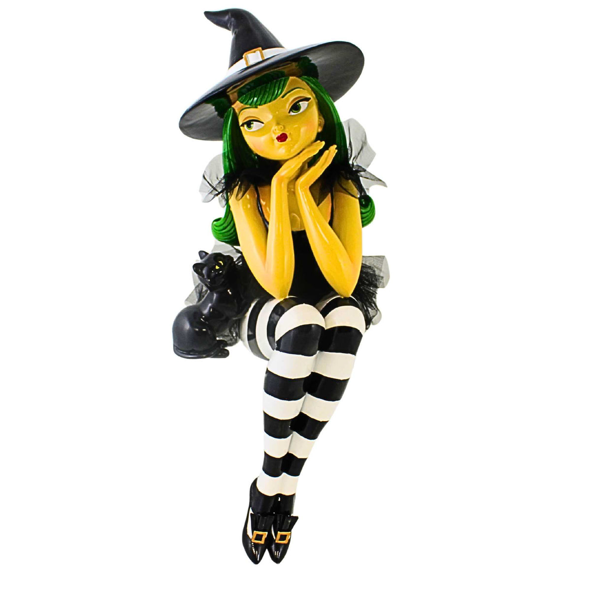 66370 Green Hair Witch Shelf Sitter 2930476