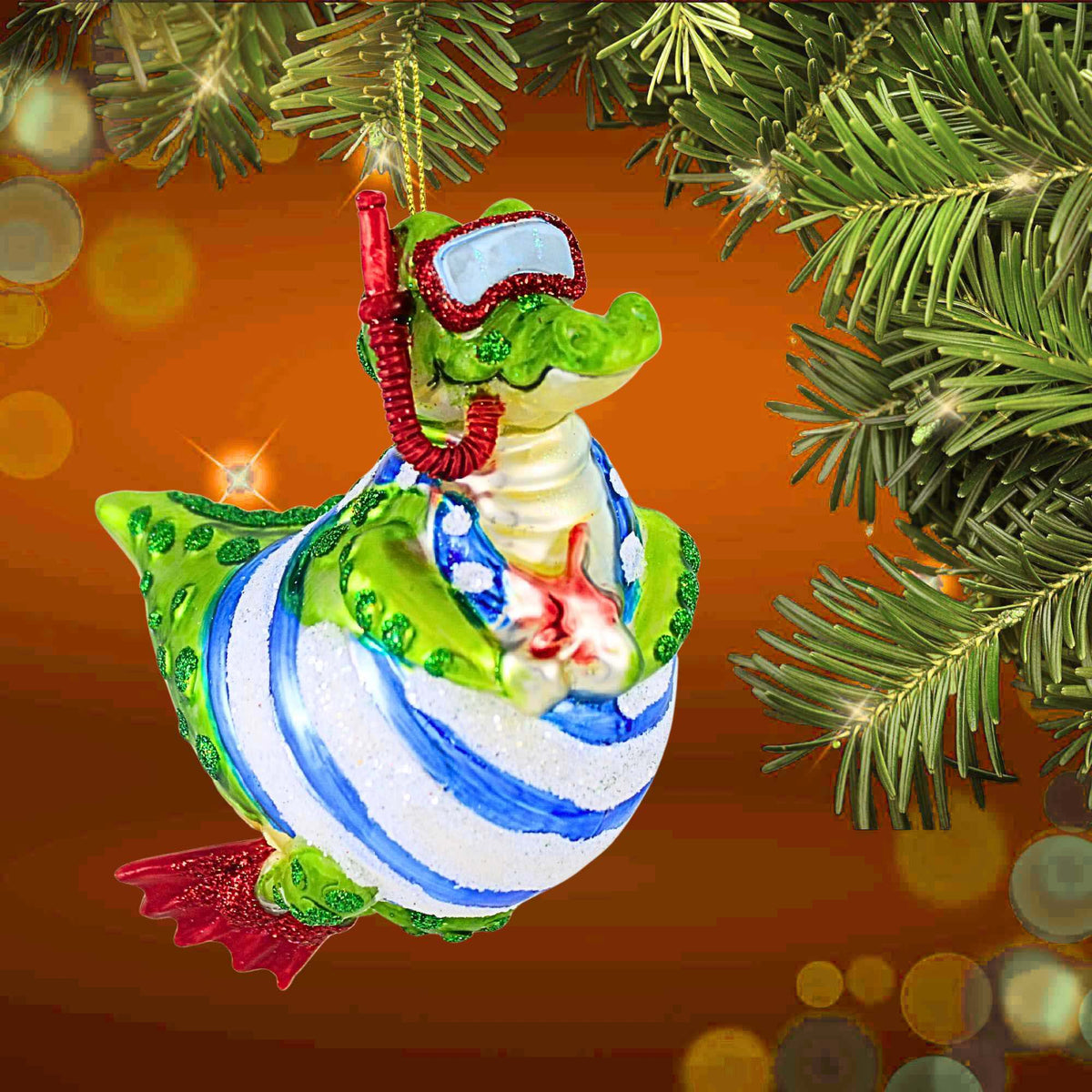 December Diamonds Plump Snorkeling Gator - - SBKGifts.com