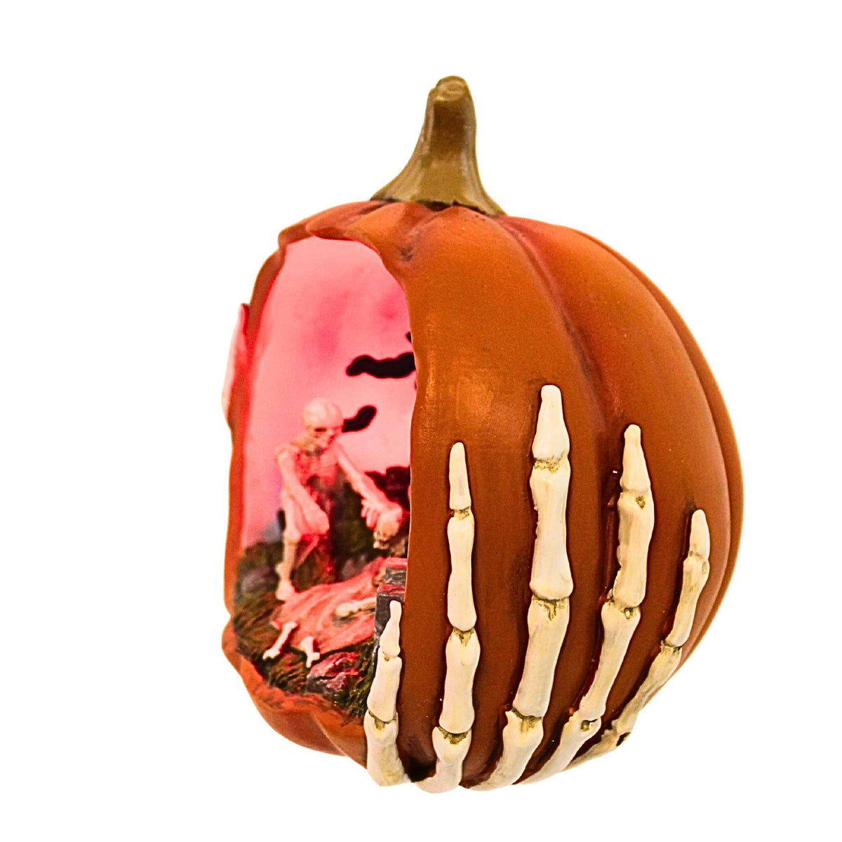 Roman Halloween Lighted Orange Pumpkin Scenic Decor - - SBKGifts.com