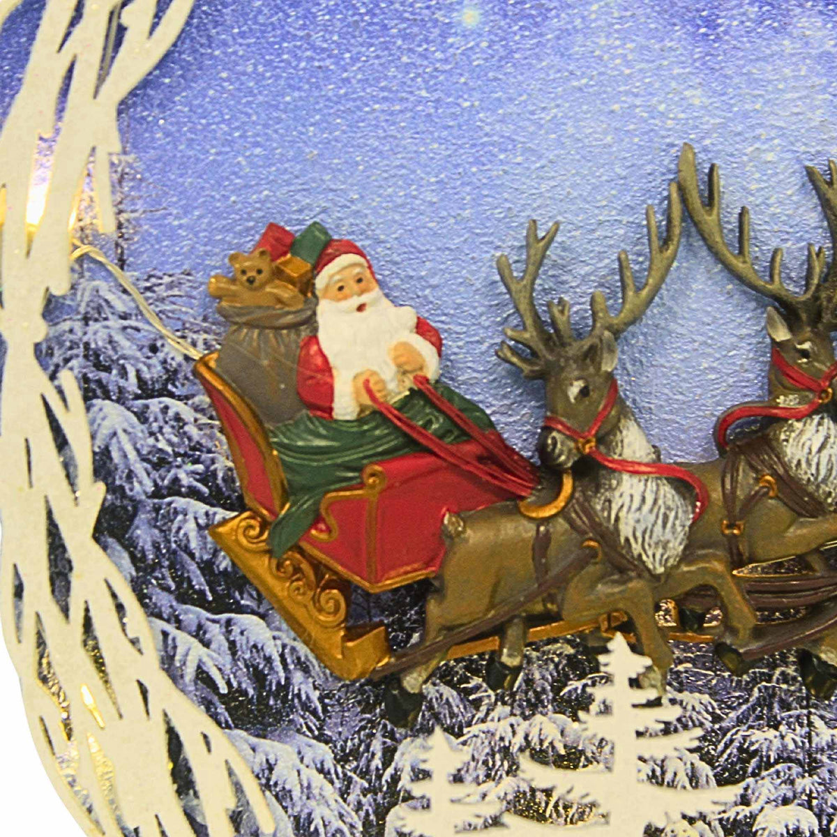 Roman Lighted Flying Santa And Deer - - SBKGifts.com