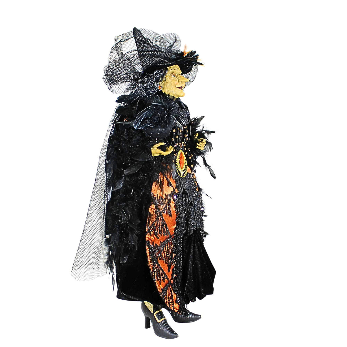 Karen Didion Orange Standing Witch - - SBKGifts.com