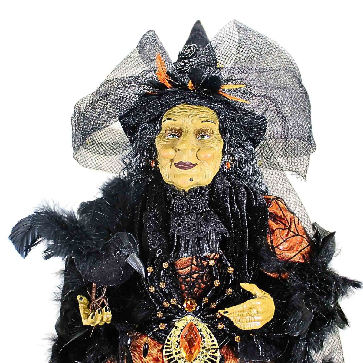 Karen Didion Orange Standing Witch - - SBKGifts.com