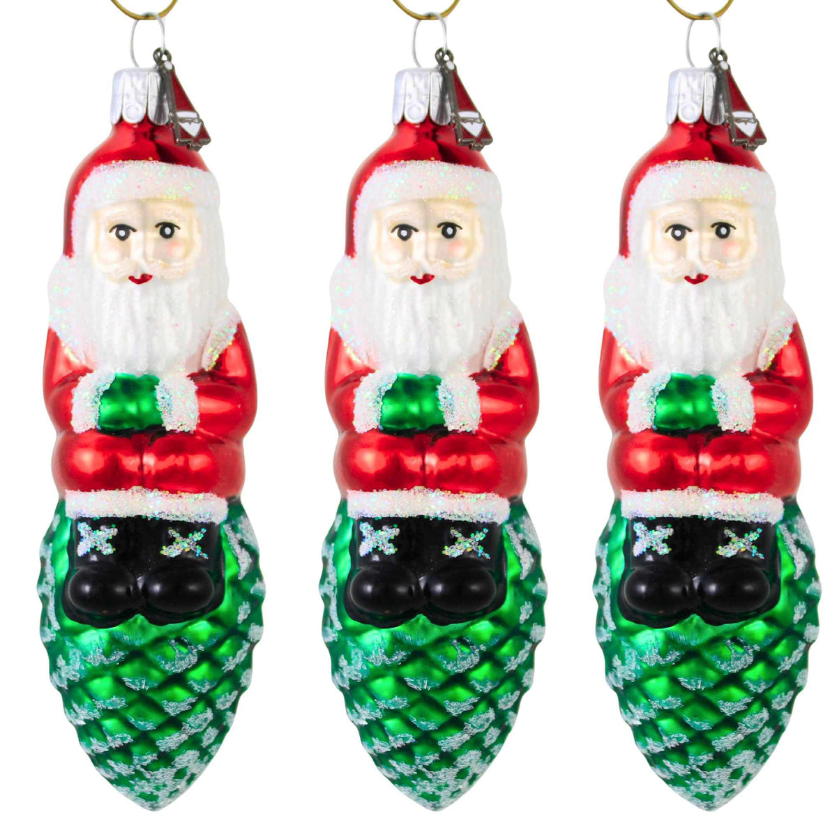 66467 Nostalgic Nick Set Of 3 Emerald Pinecones 26O1010