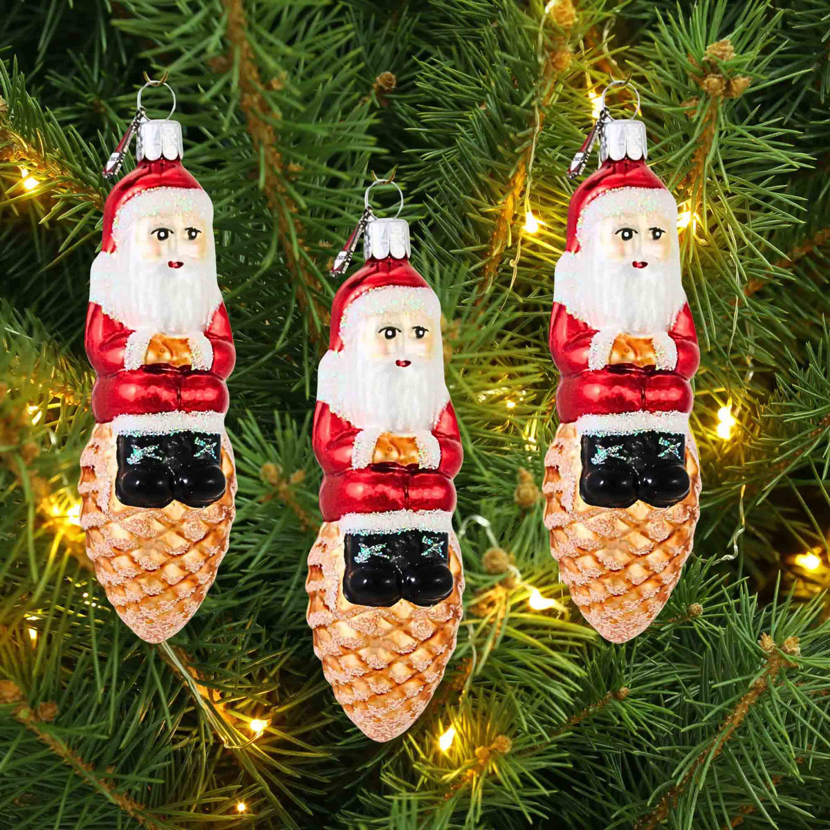 Santa Land Nostalgic Nick Set Of 3 Copper Pinecones - - SBKGifts.com