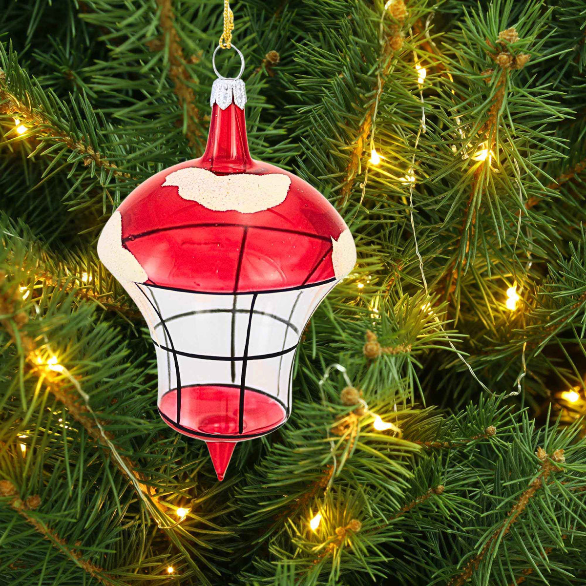 De Carlini Italian Ornaments The Village Square Lantern - - SBKGifts.com