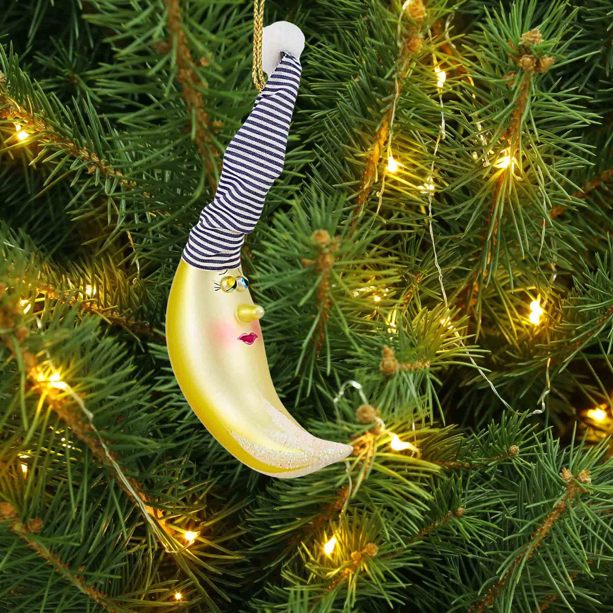 De Carlini Italian Ornaments Nightcap Luna - - SBKGifts.com